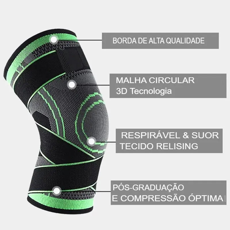 Joelheira Compressão Anatômica Alças Reguláveis