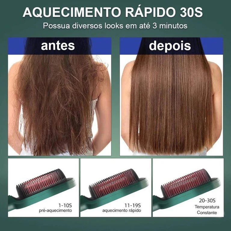 Escova Modeladora EasyLiss Premium 3 em 1 – Proteção Anti-Queimadura