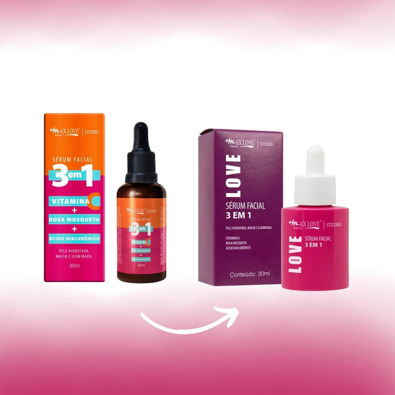 Sérum Max Love - Mosqueta, Vitamina C, Hialurônico