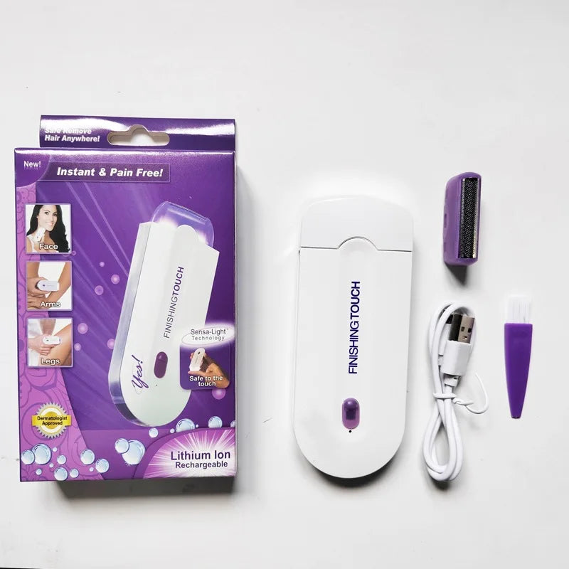 Depilador Elétrico Feminino Recarregável – Indolor e Portátil