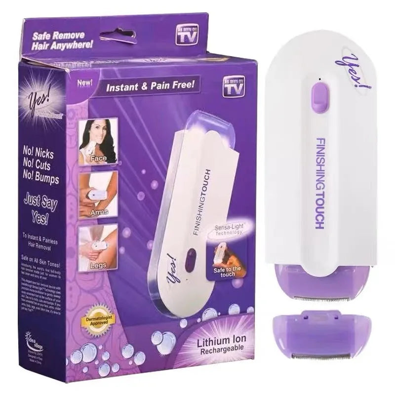 Depilador Elétrico Feminino Recarregável – Indolor e Portátil