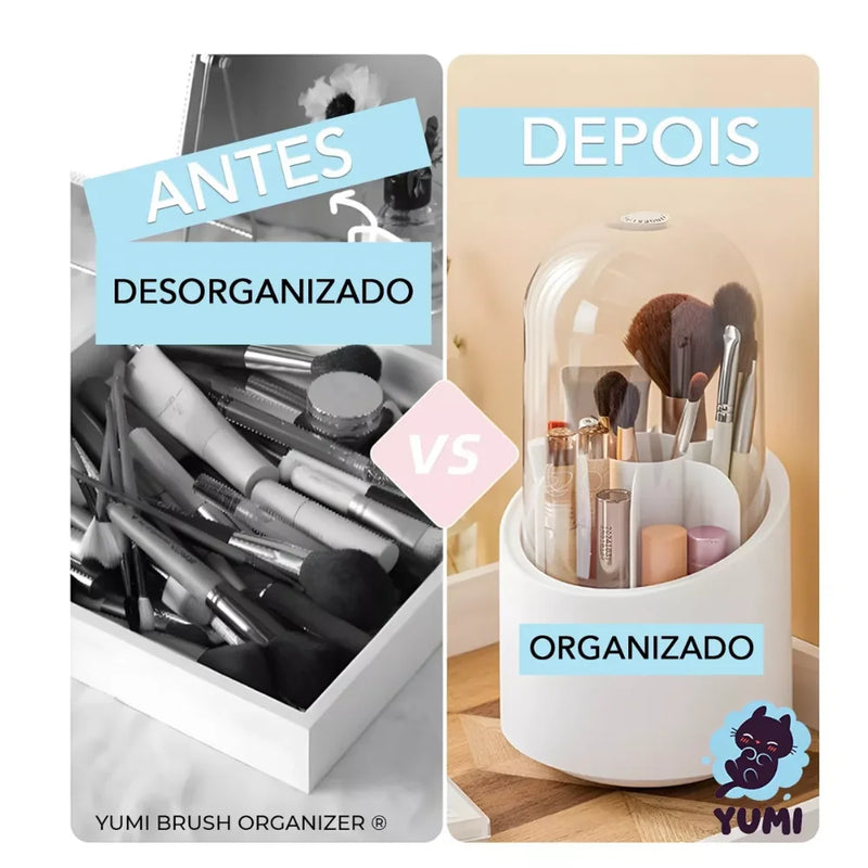 Organizador Maquiagem Giratório 360° Multi-divisórias