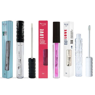 Kit c/ 3 Lip Gloss Latex Max Love – Acabamento Látex Longa-Duração