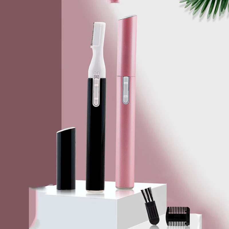 Mini Aparador Feminino 2 em 1 – Corta Sobrancelha e Pelos Faciais com Precisão
