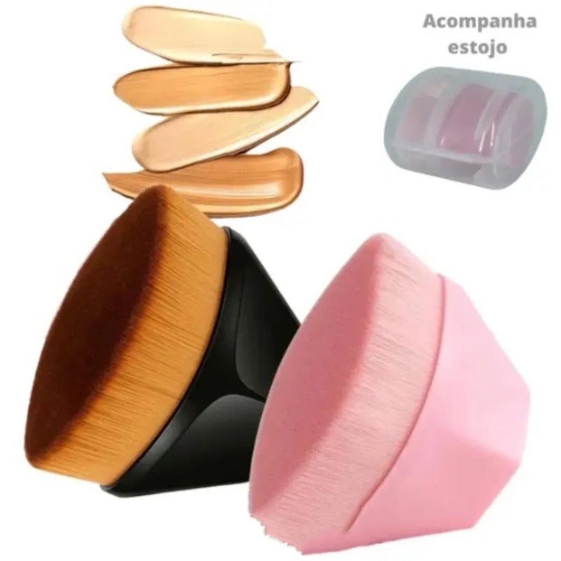 Pincel Compacto Hexágono para Base e Cremoso