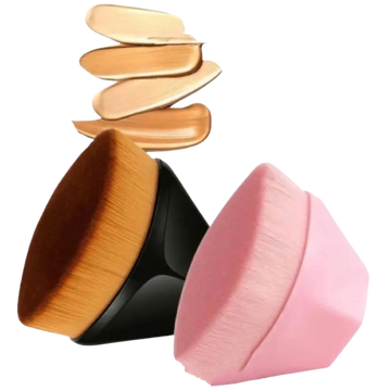 Pincel Compacto Hexágono para Base e Cremoso