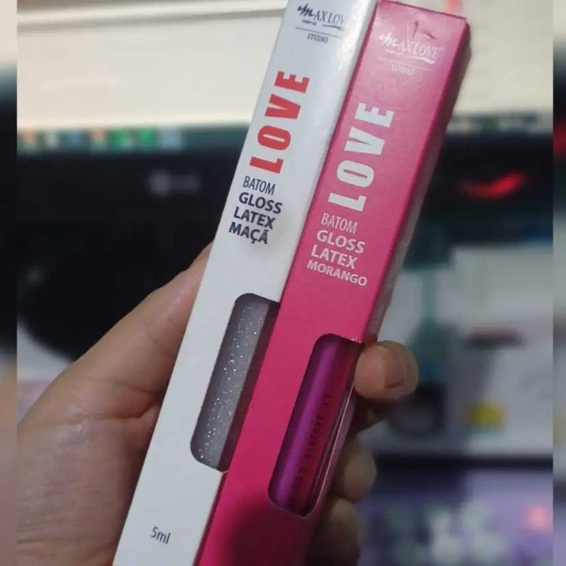 Kit c/ 3 Lip Gloss Latex Max Love – Acabamento Látex Longa-Duração