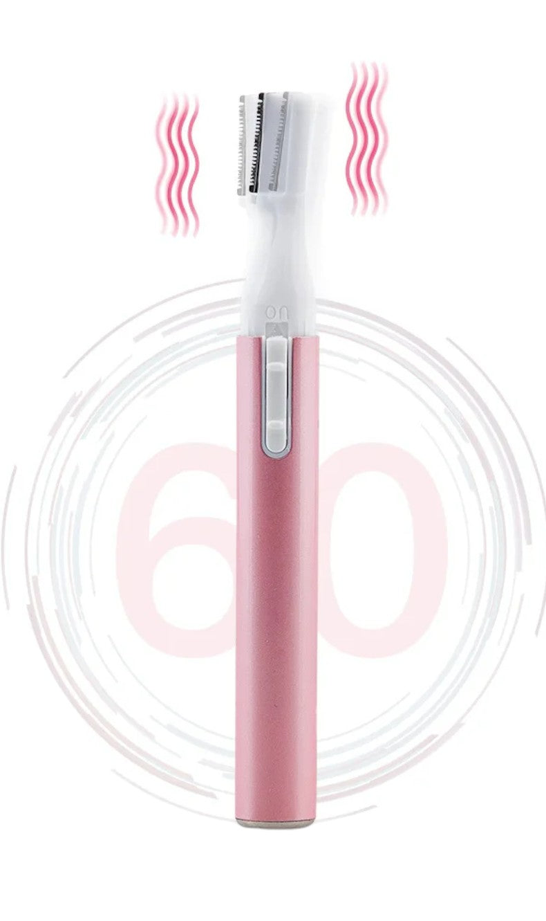 Mini Aparador Feminino 2 em 1 – Corta Sobrancelha e Pelos Faciais com Precisão