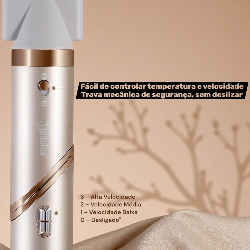 Escova Secadora Multifunção 5-em-1 Hatteker – Profissional