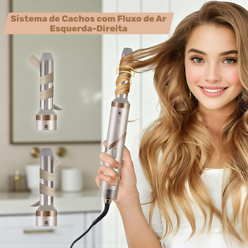 Escova Secadora Multifunção 5-em-1 Hatteker – Profissional