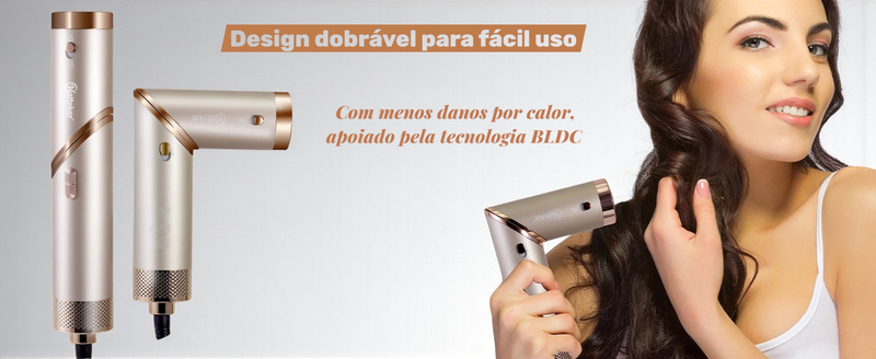 Escova Secadora Multifunção 5-em-1 Hatteker – Profissional